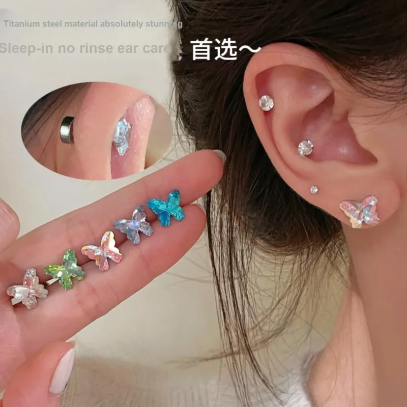 Tkb Delicate High-Gloss Stud Earrings Unisex-31