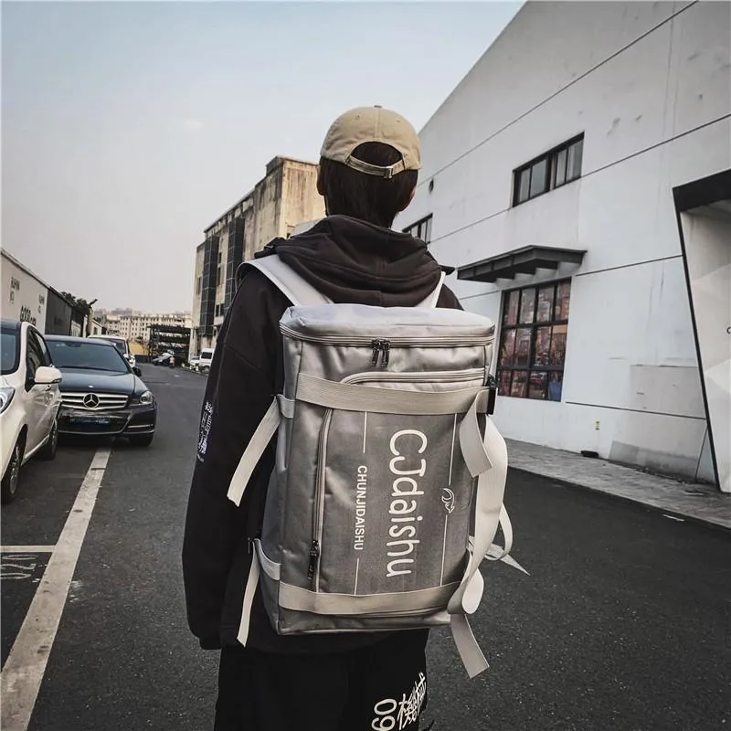 BRABOSTON Oxford Backpack Regular Unisex Silver/Black/Red/Army Green-4
