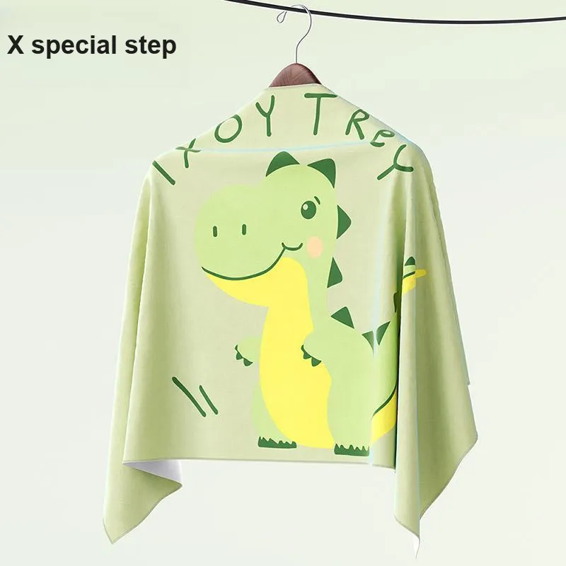 XTEP Letter Cartoon Tyrannosaurus Rex Bath Towel Quick Dry Absorbent Kids'-1