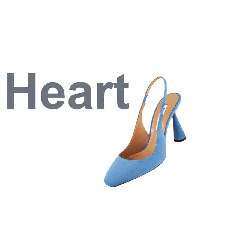AQUAZZURA Amore Irregular Heel High Heels 9.5cm Women's Blue-3