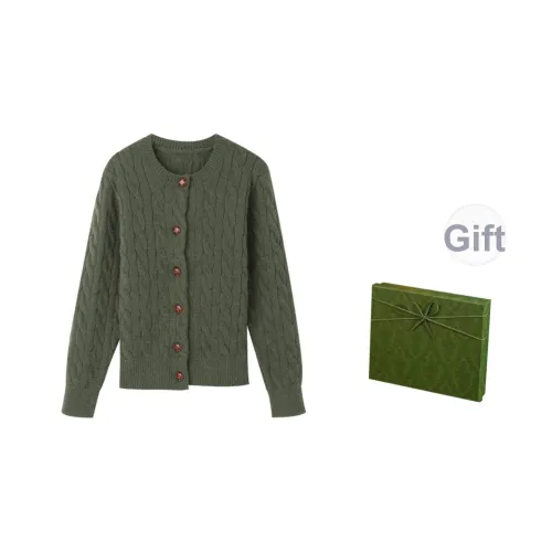 DITB Оливково-зеленый Женский Трикотаж