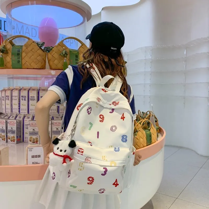 Travel Nylon Backpack Unisex Color Bars/color Numbers-8