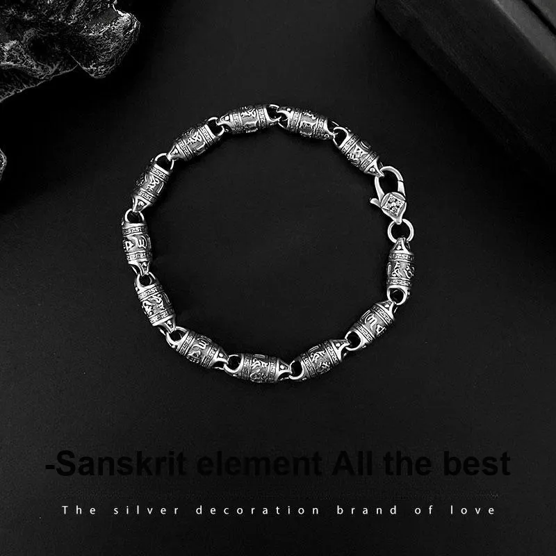 Love 925 Sterling Silver Bracelets Men's-4