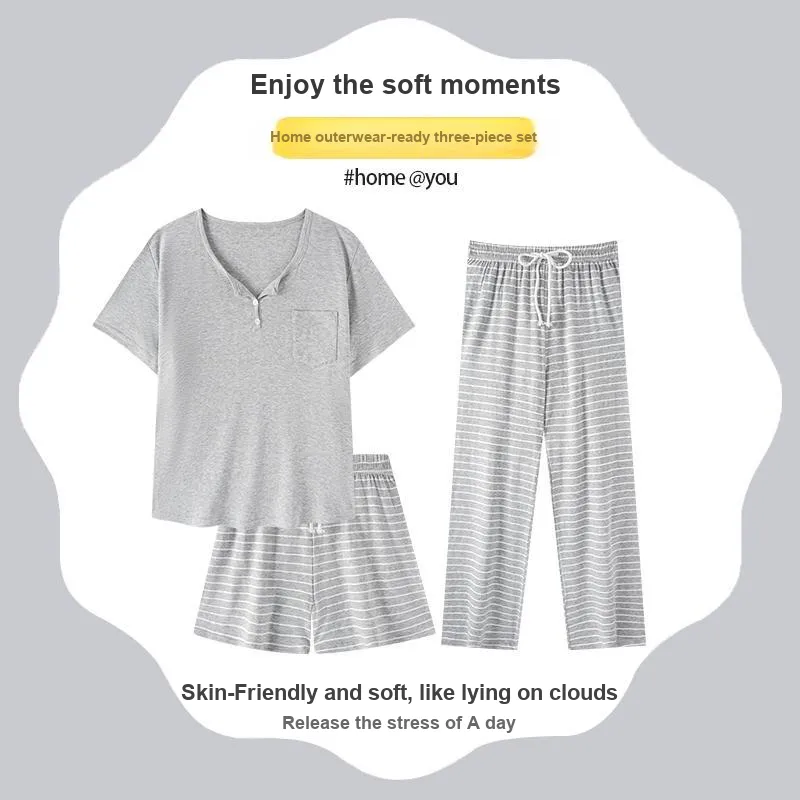 Nodos Shield Pajama Set Women's Light Gray-4