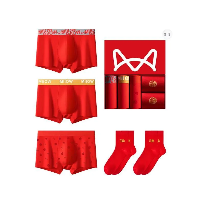 MIIOW Underwear Gift Box Men's 3 Pack+2 Pack Socks-9