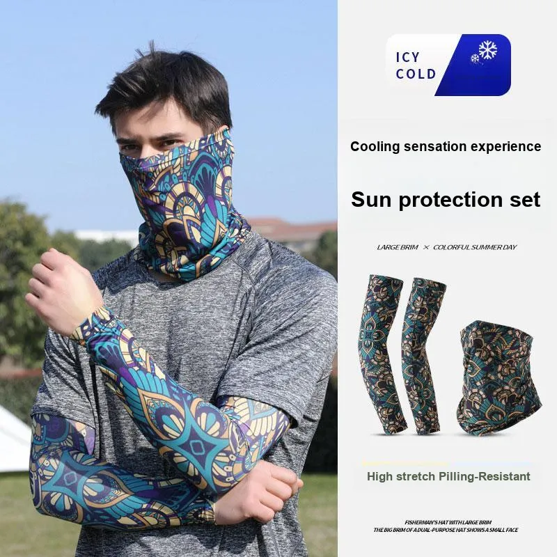 NANJIREN Polyester Sun Protection Sleeves Men's-1