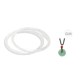 White Moon Dainty Bangles (Pair)