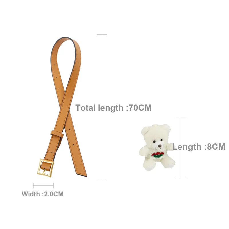 Cow Leather Bag Strap Accessory Bag Women's Brown-1