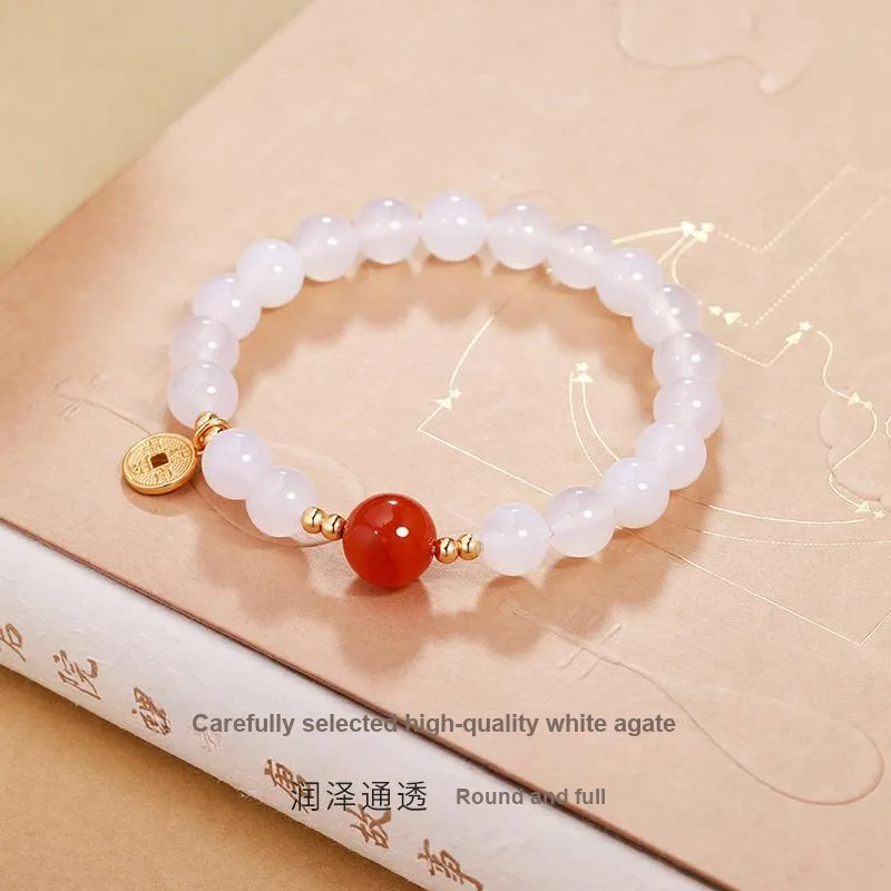 CHOW TAI KING Chalcedony Jade Bracelets Women's-3