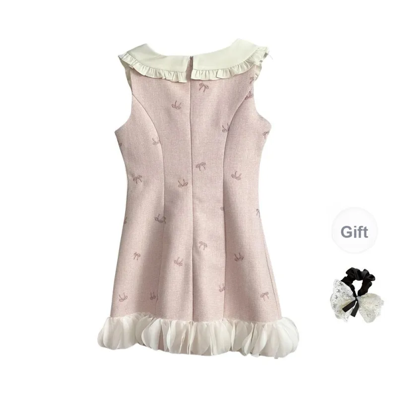TUSHIFEI Sleeveless Dress Women's Pink-1