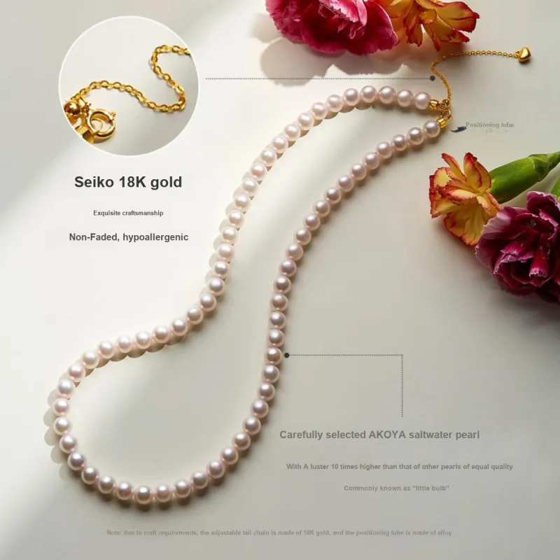 ME LUXE Saltwater Pearl Necklace, Sweet Style Versatile, Refined Anniversary Gift Women's-3
