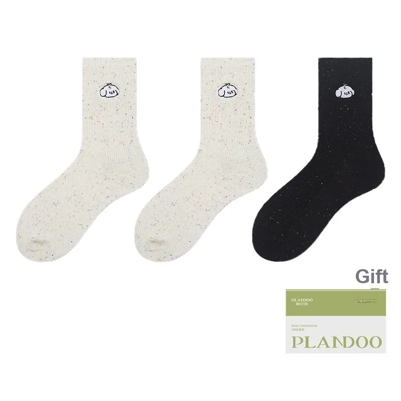 PLANDOO Mid Calf Socks Women's Shopping Bag Combo Set-5