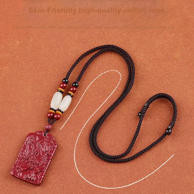 Sima Is Ethereal Reconstructed Cinnabar Pendants Unisex-4