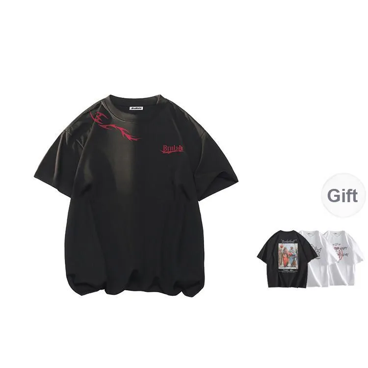 BRUMAIRE T Shirt Unisex Black Comes With Random Print Short Sleeved Shirt-0