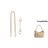 [Gold-Tone Two-Piece Set]Four-Leaf Clover 15cm+Decorative Chain 45cm