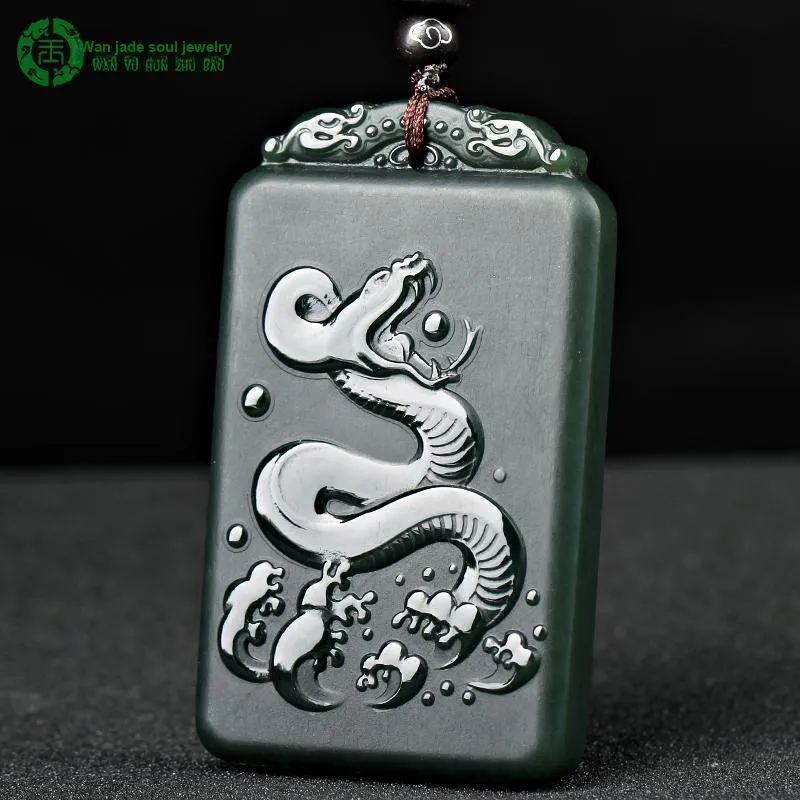 WANYUHUN Hetian Jade Pendants Green Jade Unisex-34