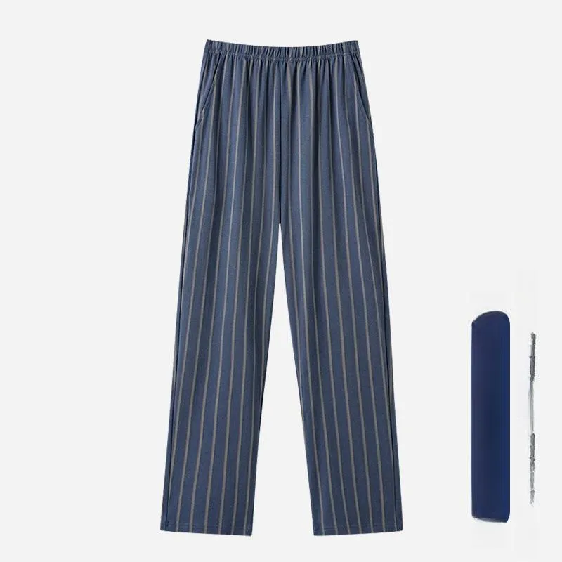 MIIOW Pajama Pants Men's Gray White Plaid-7