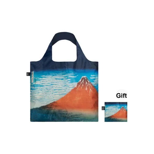 Loqi A Famous Ukiyo E Рисунок Переработанный полиэстер Плечевая сумка Женская Красная Гора Фудзи