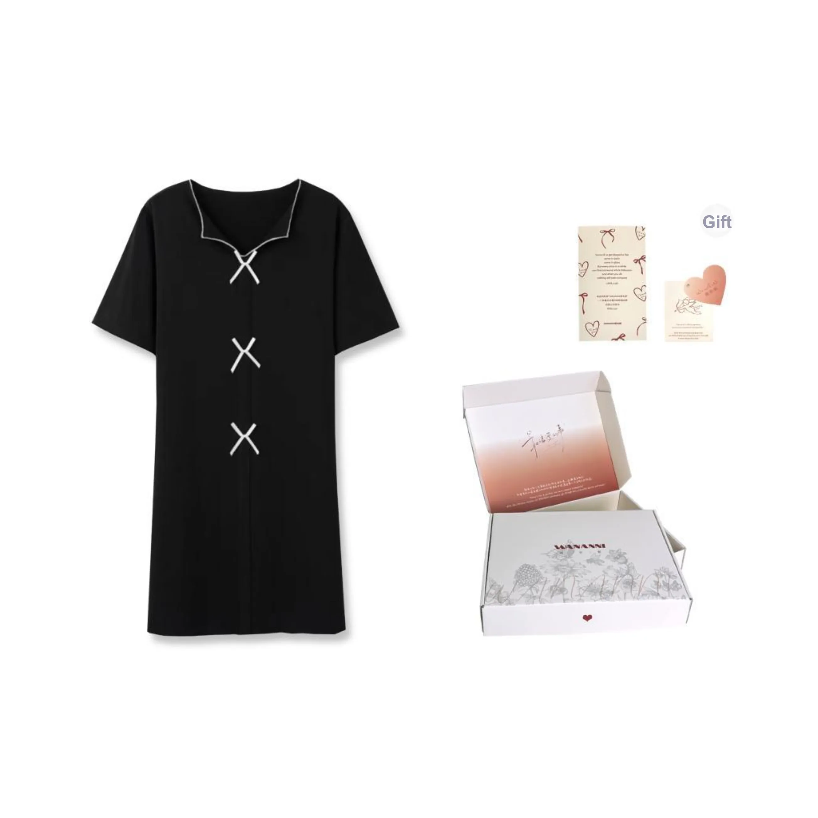 WANANNI Nightgown Women's Black