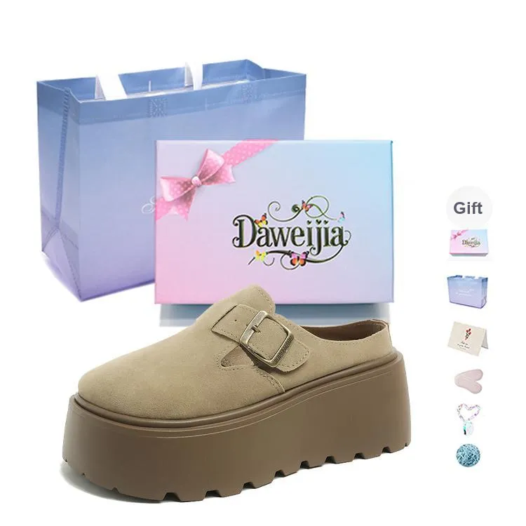 Dawei's House Rubber Sole Slip Resistant Antibacterial Closed Toe Slippers Women's-13