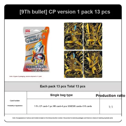 KAYOU Ультрамен Карта CP Пачка Vol. 9 IP Аниме Карточки 24 Сумки Одна коробка