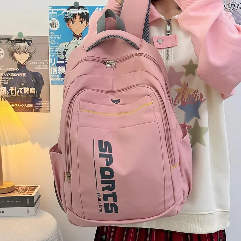 TOUTSEUL YOLO Canvas Backpack Regular Women's Pink/White/Black/Blue-2