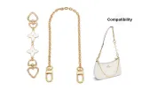 (Gold-Tone) White Four-Leaf Clover Extender Chain+Decorative Chain 40cm
