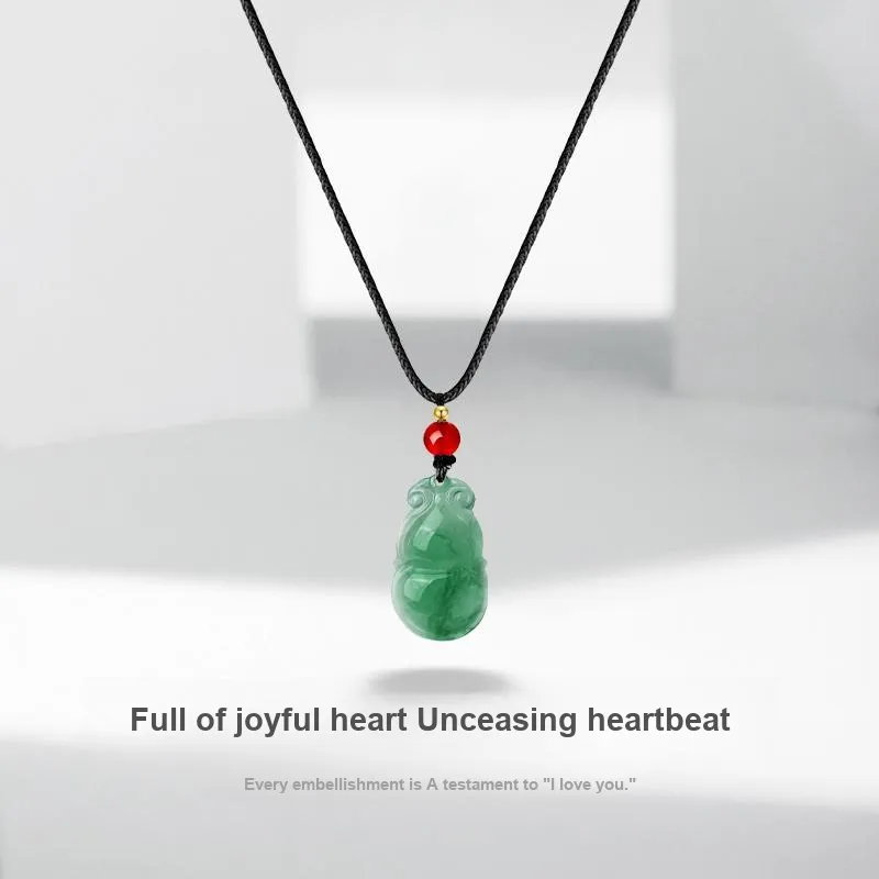 JUICY GRAPE African Emerald Jade Necklaces Unisex-2