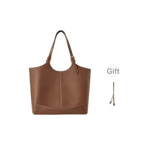 VANESSA HOGAN Коровья кожа Сумка через плечо Большая Женская Какао-красный Коричневый