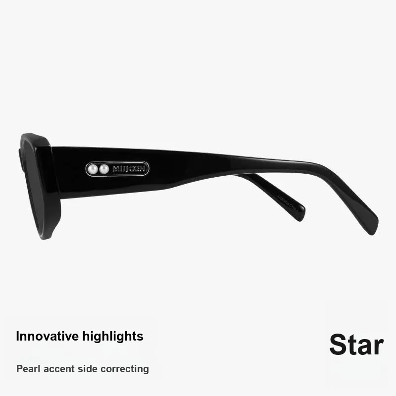MUJOSH Astral Series Plate Frame Oval Sun Protection Sunglasses With UV Protection And Eye Protection Unisex-1