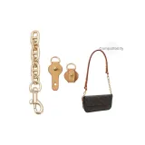 (Gold-Tone) Pig Nose Extender Chain+Abrasion-Resistant Buckle