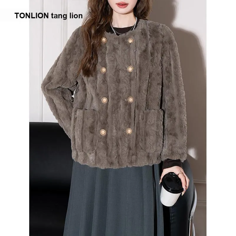 Tonlion Светлый кофейный женский мех