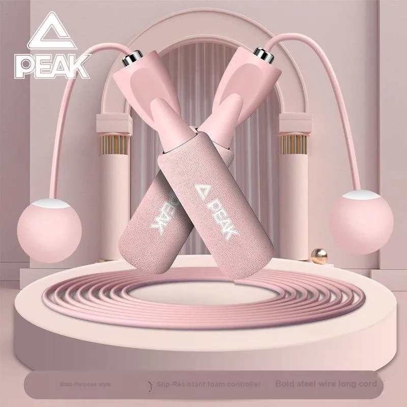 PEAK Aerobic Fat Reduction Non Countable Jump Ropes Fitness Crowd Handle Material Foam, Silicone 3m-5