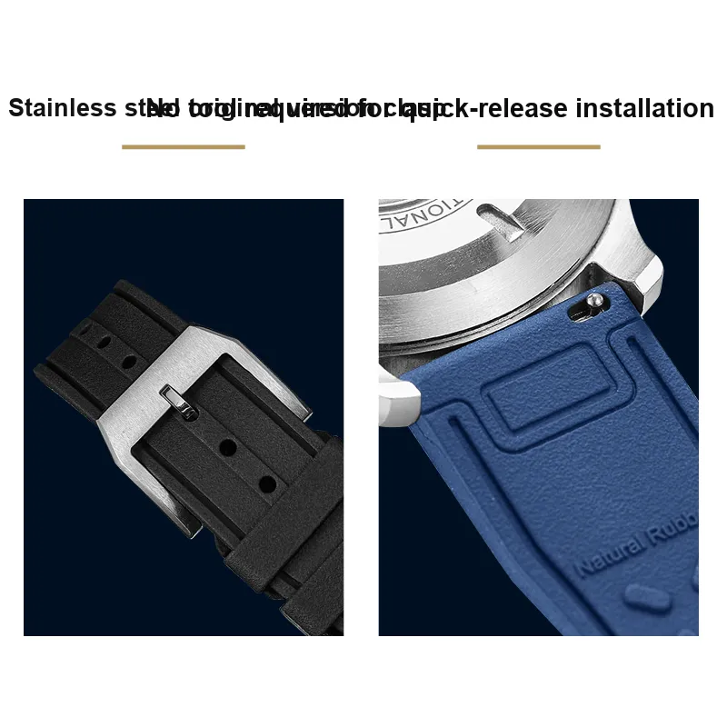 IStrap Global Compatibility Watch Band 120+80mm Rubber Material-7