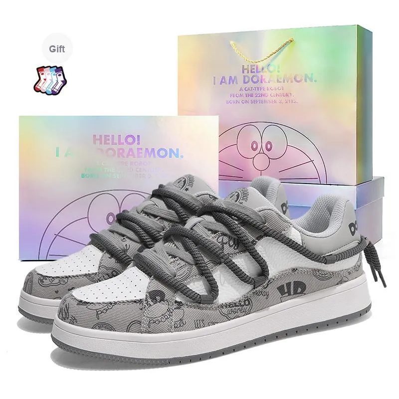 DoraemonA Box Limited Edition Puffy Shoes Low-Top Skateboard Shoes Unisex-139