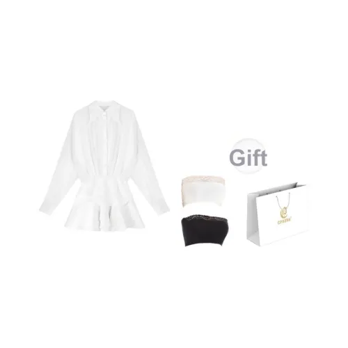 CPAURA Длинное платье с длинными рукавами женское белое