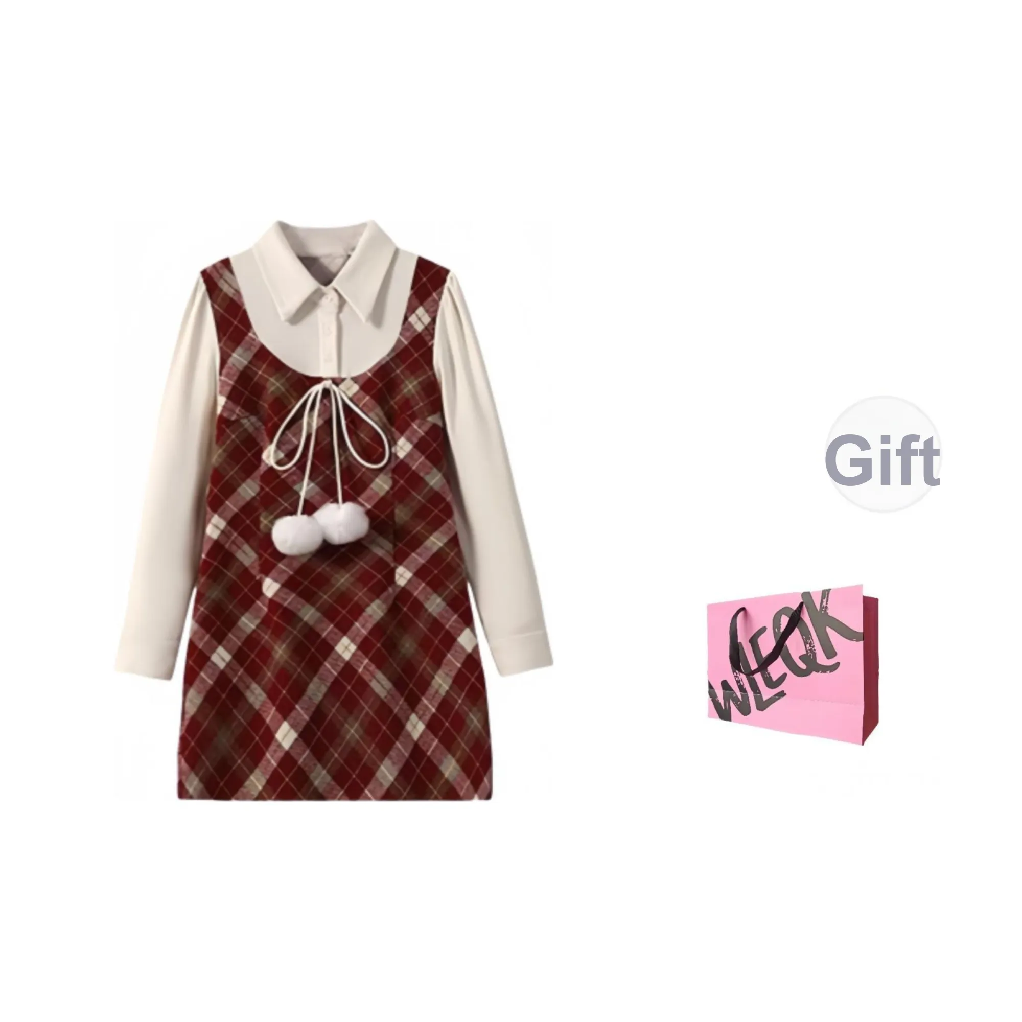 WLEQK Длинное платье с длинными рукавами женское