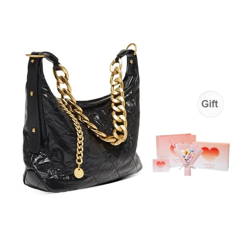 Marino Orlandi Top Grain Cow Leather Bonded Synthetic Leather Handbag Shoulder Bag Large Size Women's Black-9