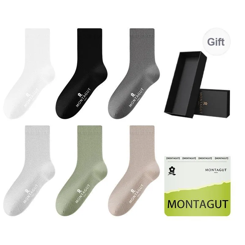 Montagut Mid Calf Socks Men's Gift Box Combination-108