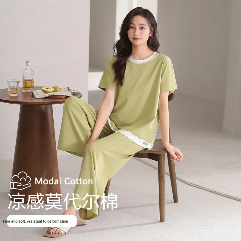 XIA.WA.ZHI.XIU Pajama Set Women's Gift Box Set Matcha-4