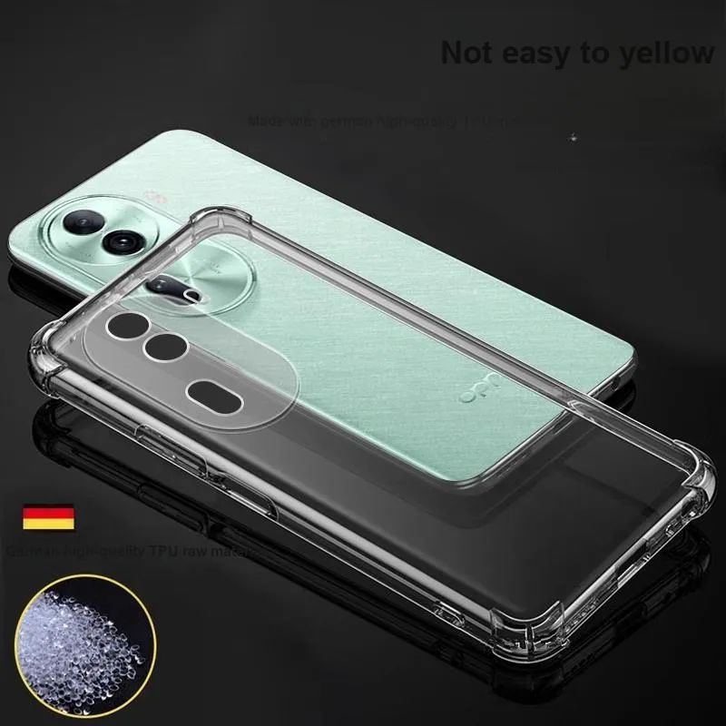 Cuttlefish Grid TPU Material Transparent Impact Resistant Phone Cases Compatible With Oppo Reno11 Minimalist-3