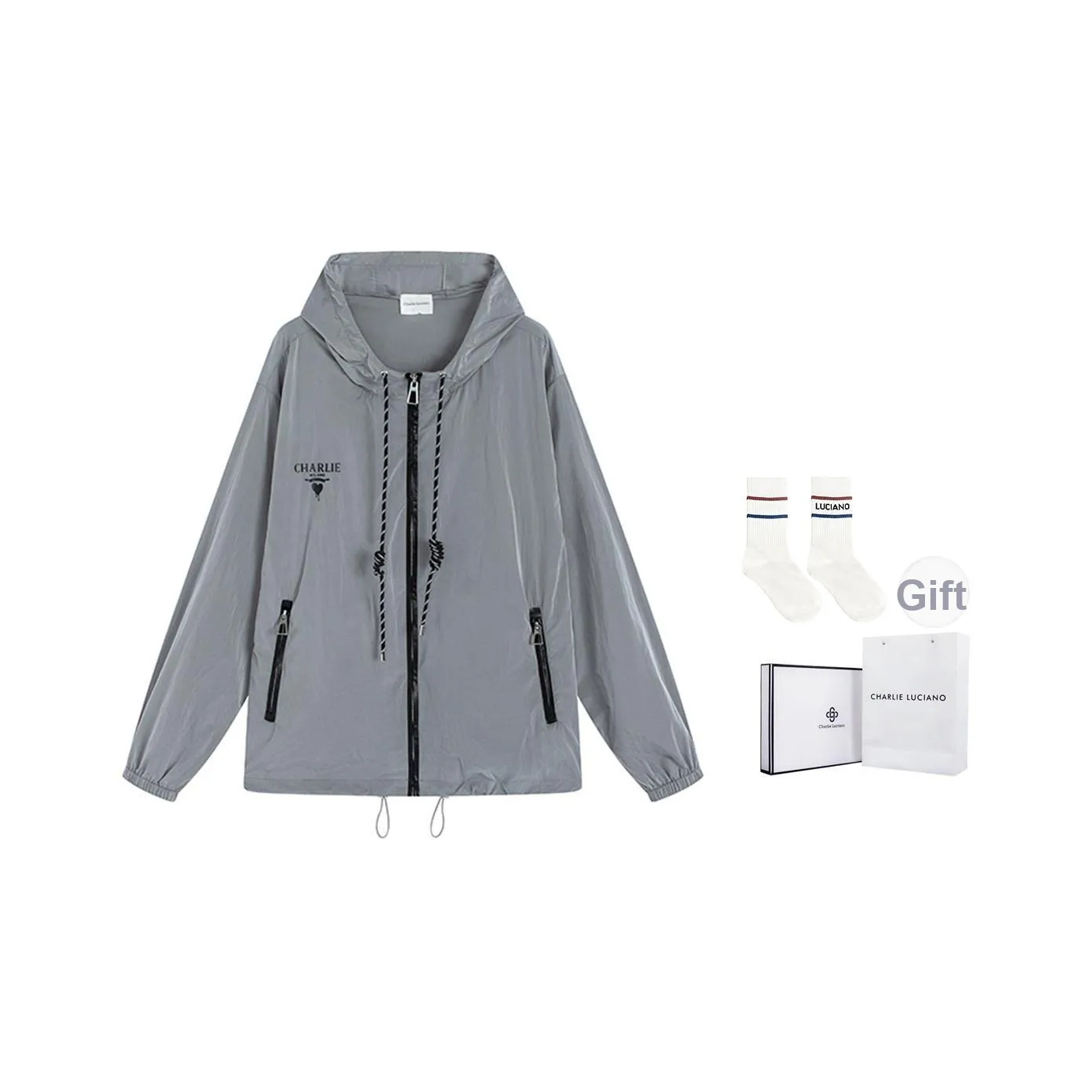 Charlie Luciano Одежда с защитой от солнца Унисекс Серый