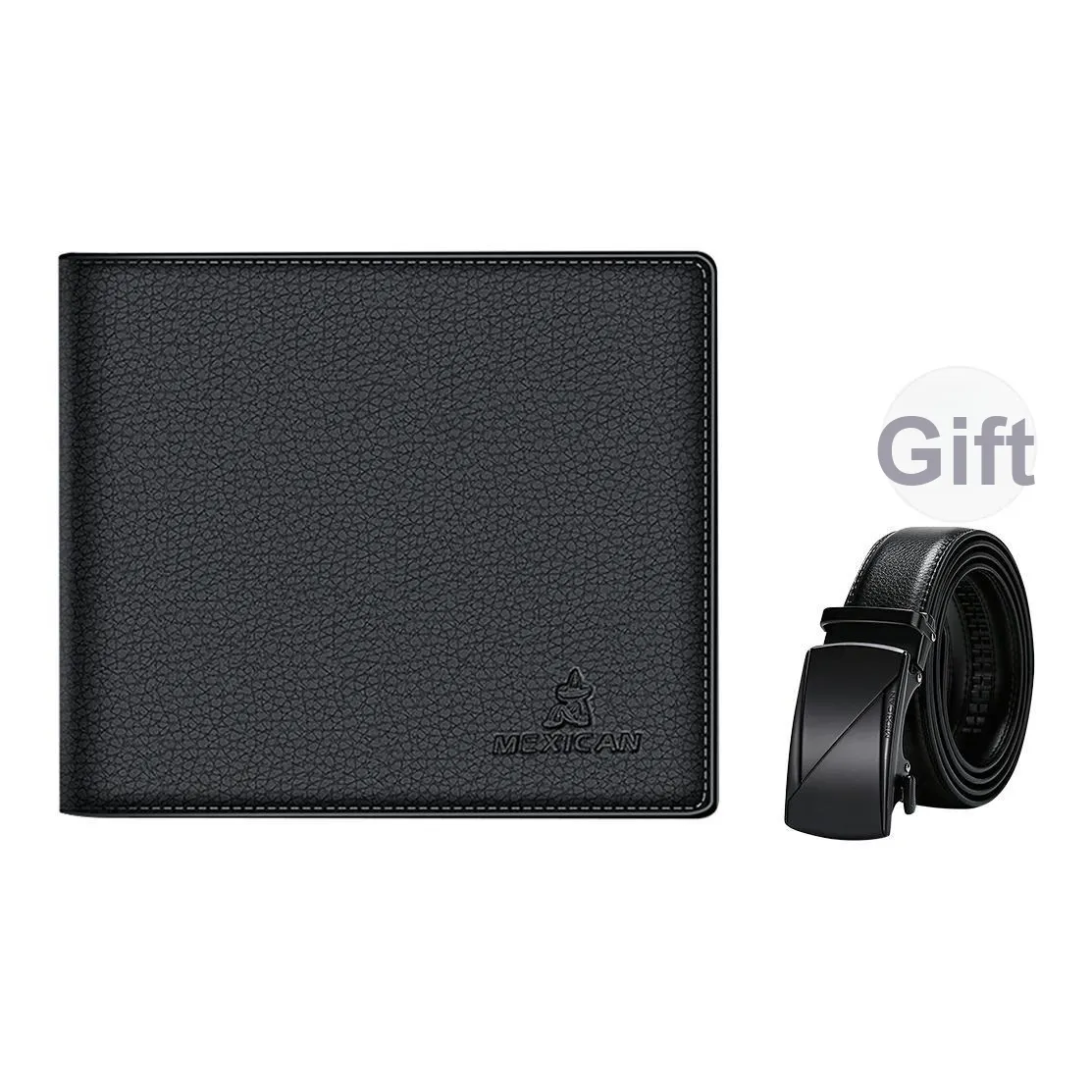 MEXICAN Кошелек из коровьей кожи стандартный мужской черный