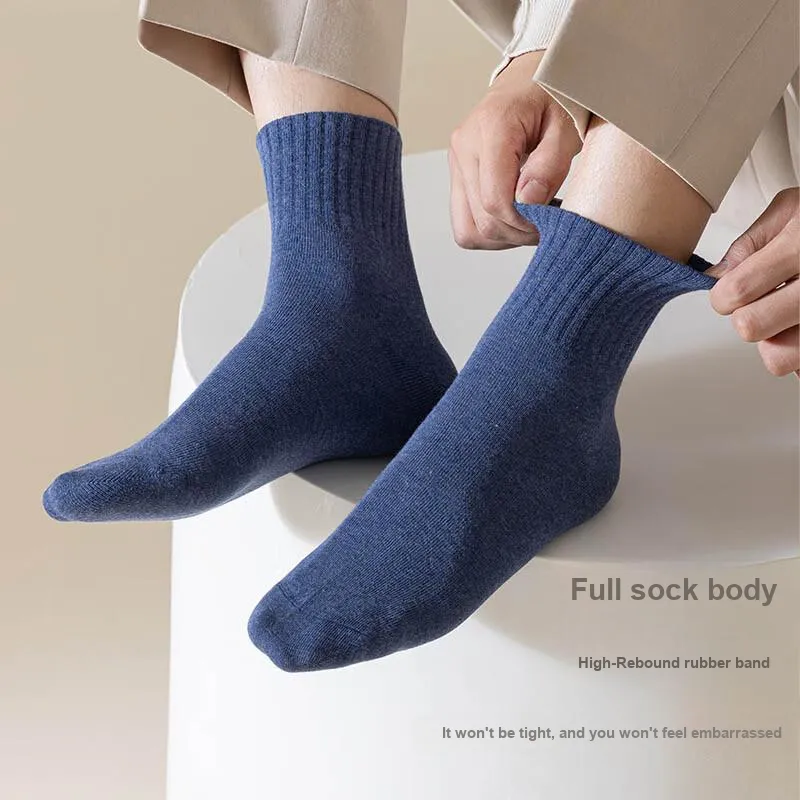 XIANSINIAO Knee High Socks Men's 5 Pack-2