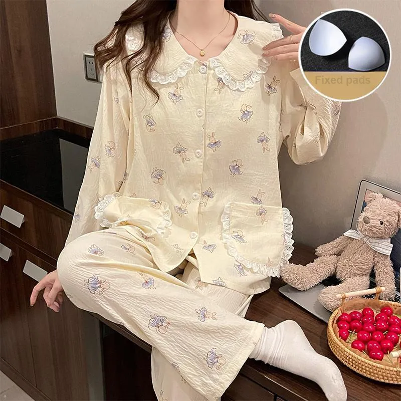 Ta Yan Pajama Set Women's Apricot-5