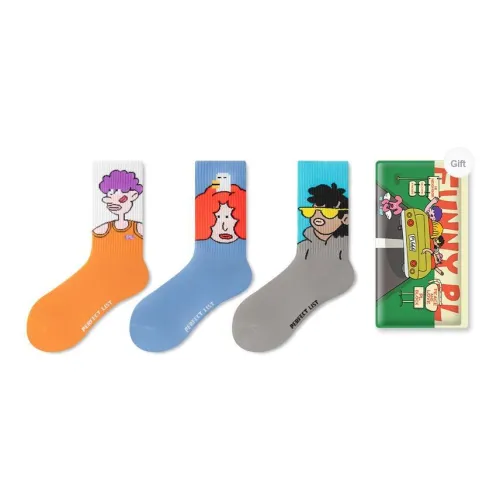 PL Носки Crew Унисекс Сумка для покупок 3 упаковки Смешанные цвета