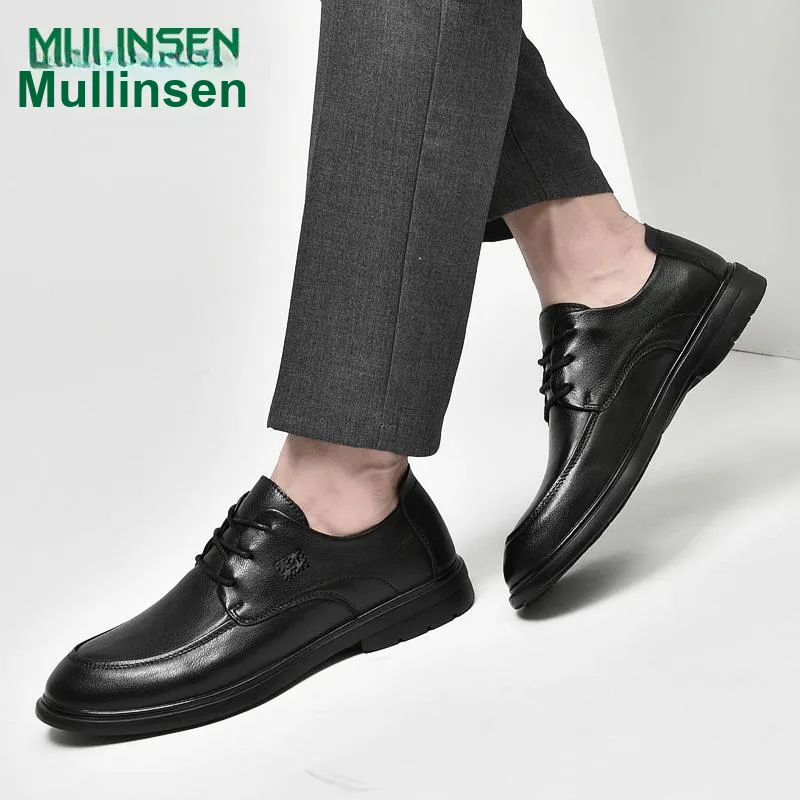 Mulinsen Men's Casual Shoes Men Low Top Black/Black Cut Out-6