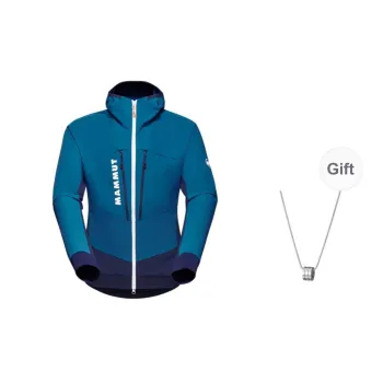 MAMMUT Aenergy Series Jackets Coats Unisex Deep Sea Blue Color With Free Necklace