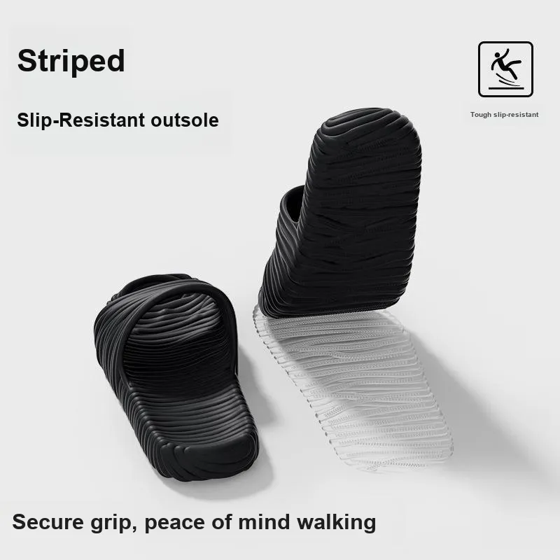 Lymia EVA Indoor Home Bathroom Bathing Home Summer Household Slip Resistant One Strap Slippers-6
