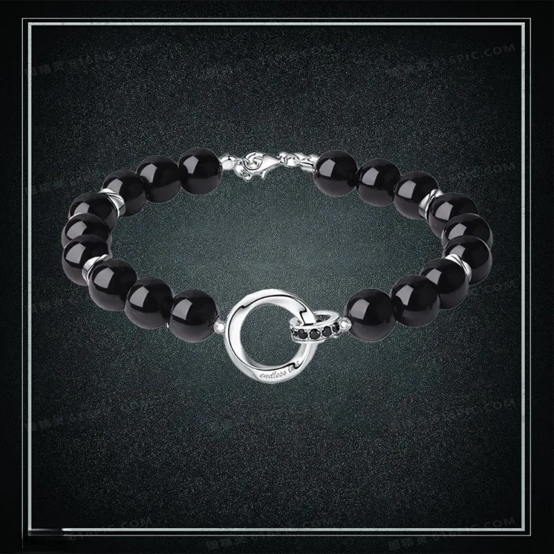 ZUIWENGLANGYASHANWENCHUANG Obsidian Bracelets Unisex-2